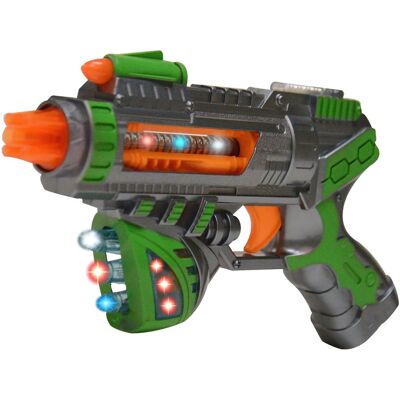 Kitcheniva - Kids Space Infinity Blaster Pretend Play Toy Gun With Light Sound - Green Kitcheniva - Kids Space Infinity Blaster Pretend Play Toy Gun With Light Sound - Green