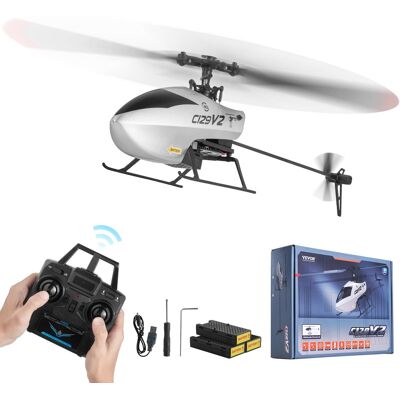 VEVOR - RC Helicopter, 2.4GHz Single Propeller Remote Control Helicopter with Gyro, 4-Channel RC, 39 Min Flight Time - Silver, black VEVOR - RC Helicopter, 2.4GHz Single Propeller Remote Control Helicopter with Gyro, 4-Channel RC, 39 Min Flight Time - Silver, black