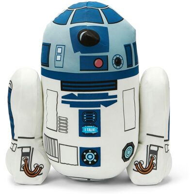 Stuffed Star Wars Plush Toy - 15" Talking R2D2 Doll - White Stuffed Star Wars Plush Toy - 15" Talking R2D2 Doll - White