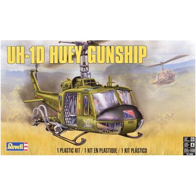 Level 4 Model Kit Bell UH-1D Iroquois "Huey" Gunship Helicopter 1/32 Scale Model by Revell Level 4 Model Kit Bell UH-1D Iroquois "Huey" Gunship Helicopter 1/32 Scale Model by Revell