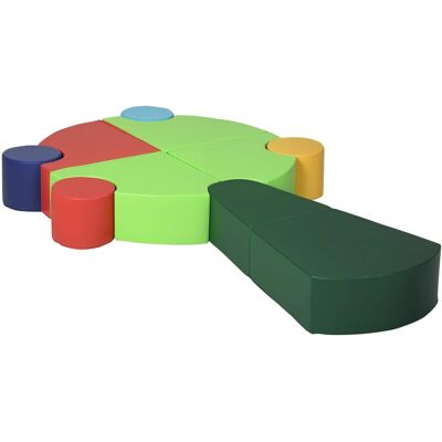Qaba - 10-Piece Soft Play Set for Creativity, Climb and Crawl Foam Playset with Easy-to-Clean Surface, Activity Play Structures Qaba - 10-Piece Soft Play Set for Creativity, Climb and Crawl Foam Playset with Easy-to-Clean Surface, Activity Play Structures