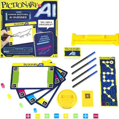 Mattel - Pictionary vs. AI Family Game for Kids and Adults - GAMES (MISC) - Multicolor Mattel - Pictionary vs. AI Family Game for Kids and Adults - GAMES (MISC) - Multicolor