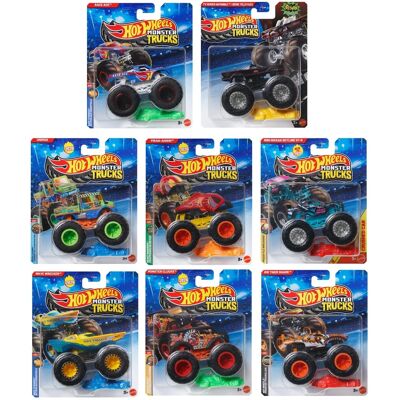 Mattel - Hot Wheels Monster Trucks 1:64 8-Piece A Assortment - COLLECTIBLES - Multicolor Mattel - Hot Wheels Monster Trucks 1:64 8-Piece A Assortment - COLLECTIBLES - Multicolor
