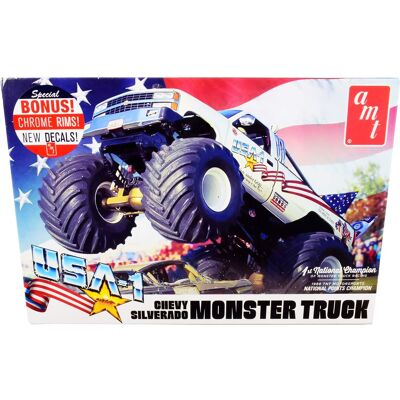 Skill 2 Model Kit Chevrolet Silverado "USA-1" Monster Truck 1/25 Scale Model by AMT Skill 2 Model Kit Chevrolet Silverado "USA-1" Monster Truck 1/25 Scale Model by AMT