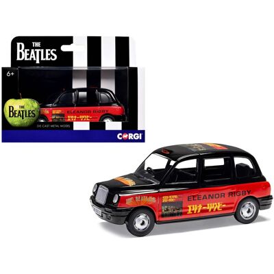 The Beatles London Taxi RHD "Eleanor Rigby - Yellow Submarine" Black and Red with Graphics Diecast Model by Corgi The Beatles London Taxi RHD "Eleanor Rigby - Yellow Submarine" Black and Red with Graphics Diecast Model by Corgi