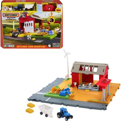 Mattel - Matchbox Action Drivers Farm Adventure Playset, with 1:64 Scale Tractor - Collectibles - Multicolor Mattel - Matchbox Action Drivers Farm Adventure Playset, with 1:64 Scale Tractor - Collectibles - Multicolor