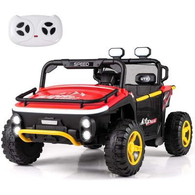Costway - 24V Ride on Toy for Big Kids 2 Seater Ride on UTV Truck Car with Remote Control - Red Costway - 24V Ride on Toy for Big Kids 2 Seater Ride on UTV Truck Car with Remote Control - Red