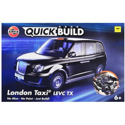 Skill 1 Model Kit London Taxi LEVC TX Black Snap Together Painted Plastic Model Car Kit by Airfix Quickbuild Skill 1 Model Kit London Taxi LEVC TX Black Snap Together Painted Plastic Model Car Kit by Airfix Quickbuild