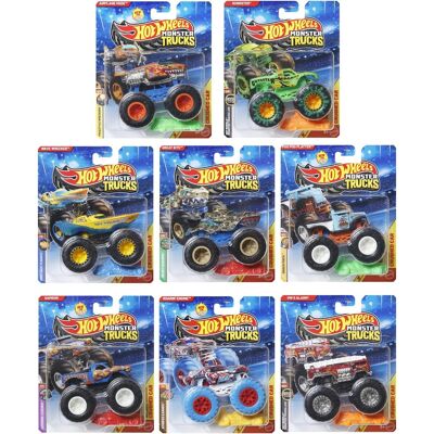 Mattel - Hot Wheels Monster Trucks 1:64 8-Piece F Assortment - COLLECTIBLES - Multicolor Mattel - Hot Wheels Monster Trucks 1:64 8-Piece F Assortment - COLLECTIBLES - Multicolor