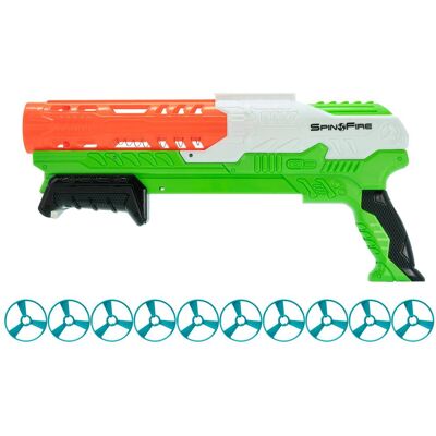 Buzz Bee Toys - Air Warriors: Spin Fire - Blaster, 10 Spinners Darts, Accurate Flights Buzz Bee Toys - Air Warriors: Spin Fire - Blaster, 10 Spinners Darts, Accurate Flights