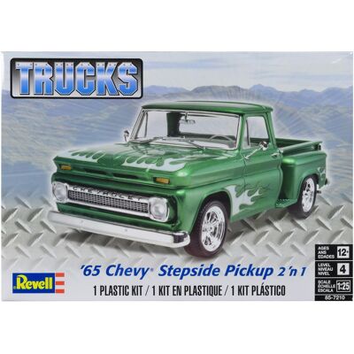 Level 4 Model Kit 1965 Chevrolet Stepside Pickup Truck 2-in-1 Kit 1/25 Scale Model by Revell Level 4 Model Kit 1965 Chevrolet Stepside Pickup Truck 2-in-1 Kit 1/25 Scale Model by Revell