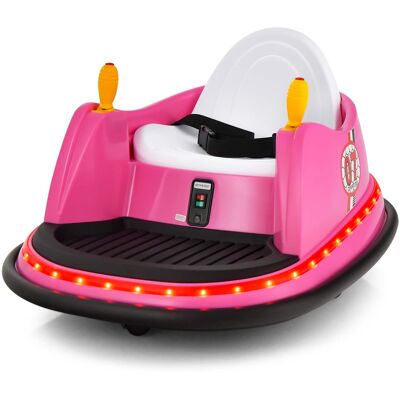 Costway - 12V Vehicle 360° Spin Race Toy Kids Ride On Bumper Car w/ Remote Control - Pink Costway - 12V Vehicle 360° Spin Race Toy Kids Ride On Bumper Car w/ Remote Control - Pink