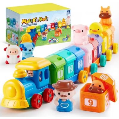 Joyfy - Learning Toy Counting, Matching & Sorting Montessori Learning Farm Train Birthday Gift for for Toddlers 1 2 3 Years Joyfy - Learning Toy Counting, Matching & Sorting Montessori Learning Farm Train Birthday Gift for for Toddlers 1 2 3 Years