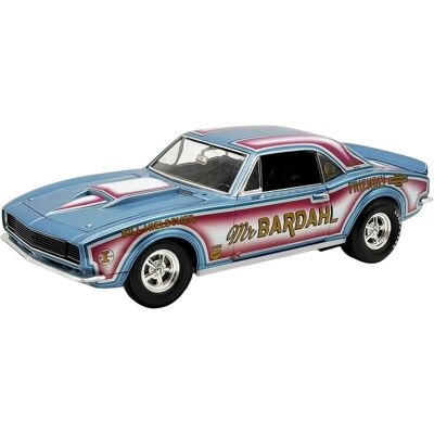1967 Chevrolet Camaro "Mr. Bardahl Drag Car" Blue Metallic with Red and White Graphics 1/18 Diecast Model Car by ACME 1967 Chevrolet Camaro "Mr. Bardahl Drag Car" Blue Metallic with Red and White Graphics 1/18 Diecast Model Car by ACME