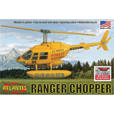 PopMarket - Ranger Chopper U.S. Ranger Forest Patrol Rescue Helicopter 1/72 Scale Model Kit - COLLECTIBLES - Multicolor PopMarket - Ranger Chopper U.S. Ranger Forest Patrol Rescue Helicopter 1/72 Scale Model Kit - COLLECTIBLES - Multicolor
