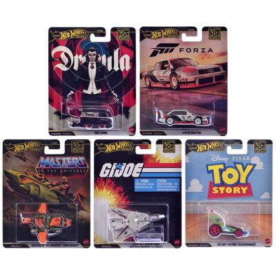 "Pop Culture 2026" 5 piece Set R "Premium Series" Diecast Model Cars by Hot Wheels "Pop Culture 2026" 5 piece Set R "Premium Series" Diecast Model Cars by Hot Wheels