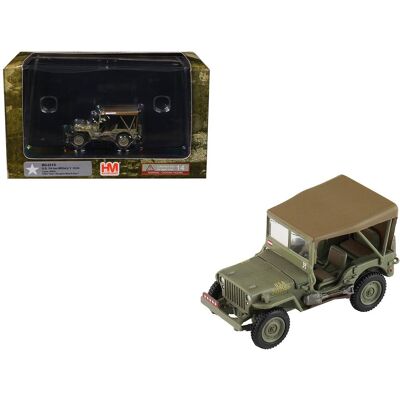 U.S. 1/4 ton Military Vehicle Olive Drab "Gen. Douglas MacArthur, Leyte, WWII" (1945) US Army 1/72 Model by Hobby Master U.S. 1/4 ton Military Vehicle Olive Drab "Gen. Douglas MacArthur, Leyte, WWII" (1945) US Army 1/72 Model by Hobby Master