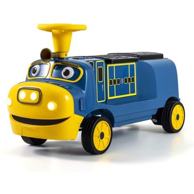 Costway - 2-Seater Ride on Train,Licensed Chuggington Electric Vehicle with Adjustable Seat - Yellow & Blue Costway - 2-Seater Ride on Train,Licensed Chuggington Electric Vehicle with Adjustable Seat - Yellow & Blue