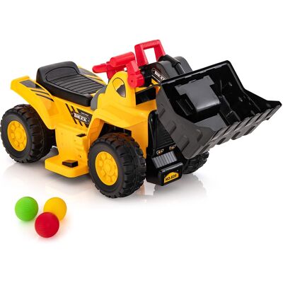 Costway - 6V Electric Kids Ride On Bulldozer Pretend Play Truck Toy with Adjustable Bucket For Kids Aged Over 3 Years - Yellow Costway - 6V Electric Kids Ride On Bulldozer Pretend Play Truck Toy with Adjustable Bucket For Kids Aged Over 3 Years - Yellow