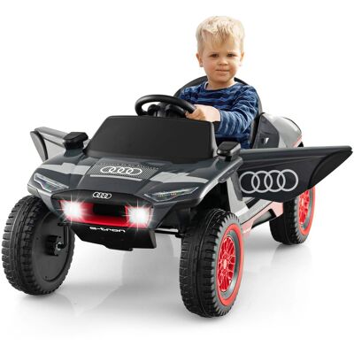 Gymax - 12V Licensed Audi Kids Ride-On E-tron Racing Car w/Remote Control & Lights - Gray Gymax - 12V Licensed Audi Kids Ride-On E-tron Racing Car w/Remote Control & Lights - Gray