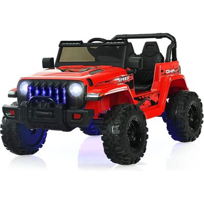 Costway - Kids Ride on Truck 12V Battery Powered Ride on Car 2-Seat with 2.4G Parental Remote Control - Red Costway - Kids Ride on Truck 12V Battery Powered Ride on Car 2-Seat with 2.4G Parental Remote Control - Red