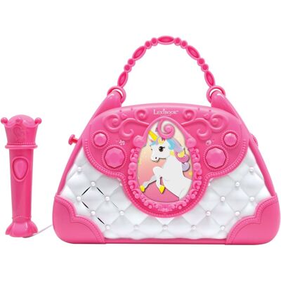 Lexibook - Unicorn Musical Speaker Handbag Design with Mic. Voice Changer and Line-In Cable Lexibook - Unicorn Musical Speaker Handbag Design with Mic. Voice Changer and Line-In Cable