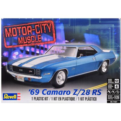 Level 4 Model Kit 1969 Chevrolet Camaro Z/28 RS "Motor-City Muscle" 1/25 Scale Model by Revell Level 4 Model Kit 1969 Chevrolet Camaro Z/28 RS "Motor-City Muscle" 1/25 Scale Model by Revell