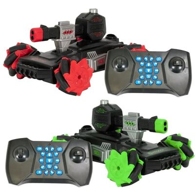 Contixo - RC Battle Tanks 2-Pack SC6 4WD All-Terrain Remote Control Tanks with Lights, Sounds, Smoke & Infrared Laser Contixo - RC Battle Tanks 2-Pack SC6 4WD All-Terrain Remote Control Tanks with Lights, Sounds, Smoke & Infrared Laser