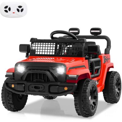 Costway - 12V Kids Ride on Truck Car Battery Powered Electric Vehicle with Remote Control - Red Costway - 12V Kids Ride on Truck Car Battery Powered Electric Vehicle with Remote Control - Red