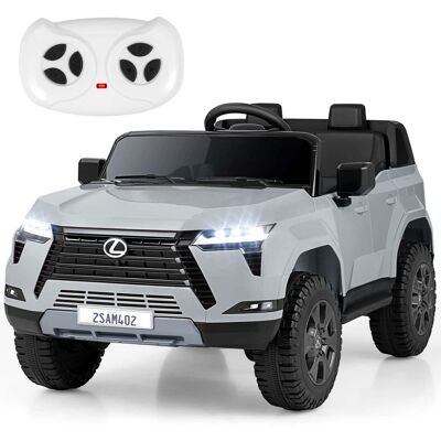 Costway - Ride on Car for Kids, 24V 4WD Licensed LEXUS GX550 Electric Vehicle with Remote - Gray Costway - Ride on Car for Kids, 24V 4WD Licensed LEXUS GX550 Electric Vehicle with Remote - Gray