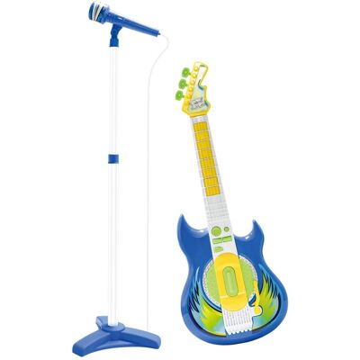 Contixo - TG4 Kids Guitar and Microphone Set - Adjustable Stand, Musical Toy - Blue Contixo - TG4 Kids Guitar and Microphone Set - Adjustable Stand, Musical Toy - Blue