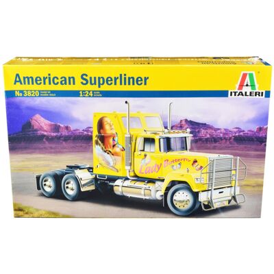 Skill 5 Model Kit American Superliner Truck Tractor "Lady Butterfly" 1/24 Scale Model by Italeri Skill 5 Model Kit American Superliner Truck Tractor "Lady Butterfly" 1/24 Scale Model by Italeri