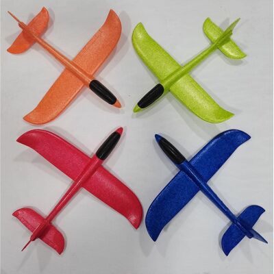 JuzToys - 4 Pack Foam Airplane Toys, 17.5" Throwing Glider Plane, Outdoor Flying Toys for Kids - Multi JuzToys - 4 Pack Foam Airplane Toys, 17.5" Throwing Glider Plane, Outdoor Flying Toys for Kids - Multi