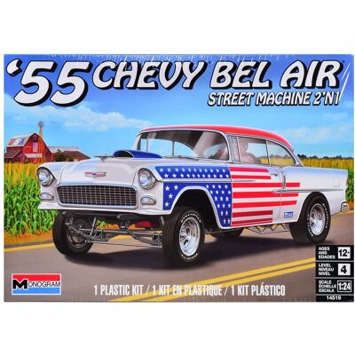 Level 4 Model Kit 1955 Chevrolet Bel Air Street Machine 2-in-1 Kit 1/24 Scale Model by Revell Level 4 Model Kit 1955 Chevrolet Bel Air Street Machine 2-in-1 Kit 1/24 Scale Model by Revell