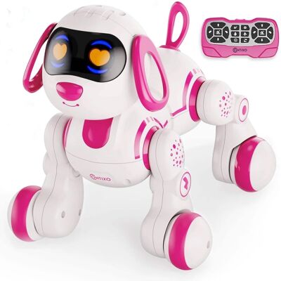 Contixo - Smart Puppy Robot Dog Toy – Interactive Learning Pet for Kids Ages 3–8 with Remote Control, Lights & Sounds - Pink Contixo - Smart Puppy Robot Dog Toy – Interactive Learning Pet for Kids Ages 3–8 with Remote Control, Lights & Sounds - Pink