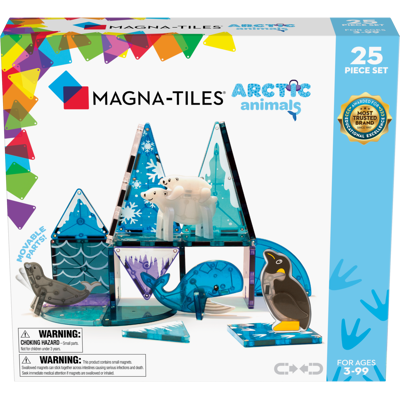 Arctic Animals 25-Piece Magnetic Construction Set, THE ORIGINAL MAGNA-TILES Arctic Animals 25-Piece Magnetic Construction Set, THE ORIGINAL MAGNA-TILES