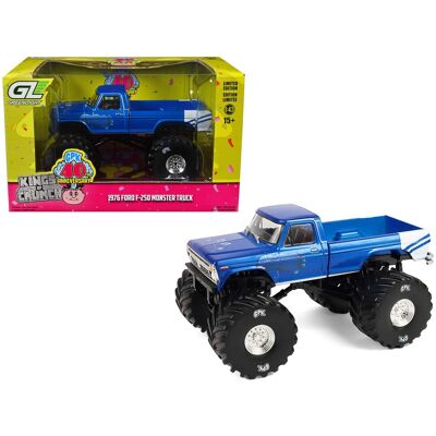 1976 Ford F-250 Monster Truck "Garbage Pail Kids 40th Anniversary" Blue Met with Graphics 1/43 Model Car by Greenlight 1976 Ford F-250 Monster Truck "Garbage Pail Kids 40th Anniversary" Blue Met with Graphics 1/43 Model Car by Greenlight