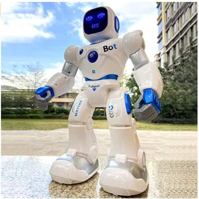 Ruko - 1088 Smart Robot for Kids toy, Large Programmable Interactive RC Robot with Voice Control, Gifts for boys and girls - Blue Ruko - 1088 Smart Robot for Kids toy, Large Programmable Interactive RC Robot with Voice Control, Gifts for boys and girls - Blue