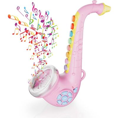 Contixo - Kids Toy Saxophone with Lights & Music, Musical Learning Instrument for Ages 3+ Contixo - Kids Toy Saxophone with Lights & Music, Musical Learning Instrument for Ages 3+