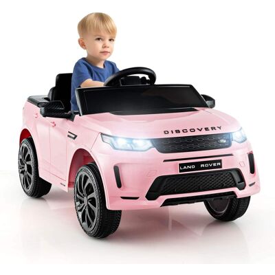 Costway - 12V Kids Ride On Car Licensed Land Rover Electric Vehicle w/ Remote Control - Pink Costway - 12V Kids Ride On Car Licensed Land Rover Electric Vehicle w/ Remote Control - Pink