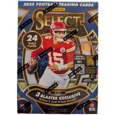 2025 Panini Select Football Hobby Blaster Box (Green & Red Prizm Shock) 2025 Panini Select Football Hobby Blaster Box (Green & Red Prizm Shock)