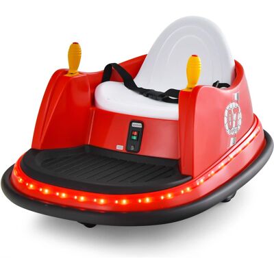 Costway - 12V Vehicle 360° Spin Race Toy Kids Ride On Bumper Car w/ Remote Control - Red Costway - 12V Vehicle 360° Spin Race Toy Kids Ride On Bumper Car w/ Remote Control - Red