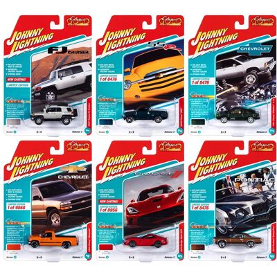 "Classic Gold Collection" 2022 Set A of 6 Cars Release 3 1/64 Diecast Model Cars by Johnny Lightning "Classic Gold Collection" 2022 Set A of 6 Cars Release 3 1/64 Diecast Model Cars by Johnny Lightning