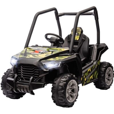 Loheer - 12V Kids Electric Car Ride On Truck with Remote Control Soft Start Spring Suspension Green Loheer - 12V Kids Electric Car Ride On Truck with Remote Control Soft Start Spring Suspension Green