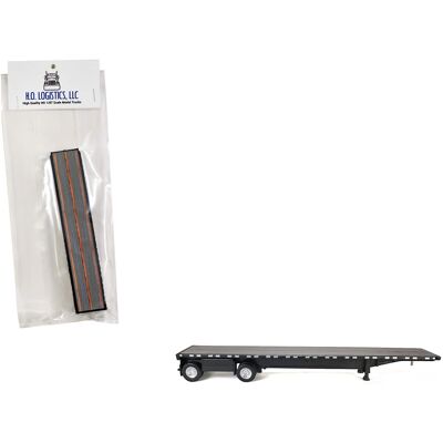HO Logistics Replicas - High Boy Spread Axle Flatbed Trailer Black 1/87 (HO) Scale Plastic Model Car by HO Logistics HO Logistics Replicas - High Boy Spread Axle Flatbed Trailer Black 1/87 (HO) Scale Plastic Model Car by HO Logistics