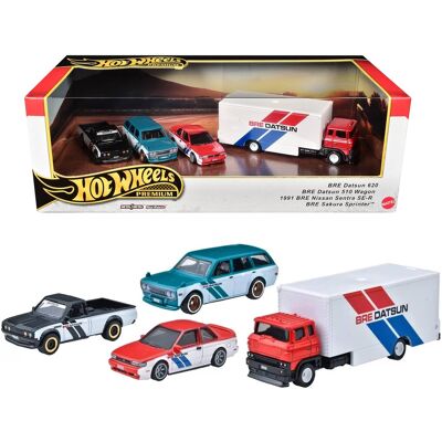 "BRE" Set of 4 pieces Series Hot Wheels "Premium" 2024 Series U Die Cast Model Cars by Hot Wheels "BRE" Set of 4 pieces Series Hot Wheels "Premium" 2024 Series U Die Cast Model Cars by Hot Wheels