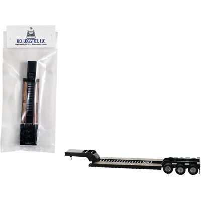 HO Logistics Replicas - Low Boy Flatbed Trailer Black 1/87 (HO) Scale Plastic Model Car by HO Logistics HO Logistics Replicas - Low Boy Flatbed Trailer Black 1/87 (HO) Scale Plastic Model Car by HO Logistics