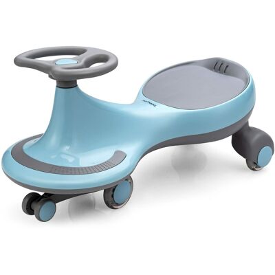 Costway - Wiggle Car Ride-on Toy w/ Flashing Wheels for Toddlers & Kids - Blue Costway - Wiggle Car Ride-on Toy w/ Flashing Wheels for Toddlers & Kids - Blue