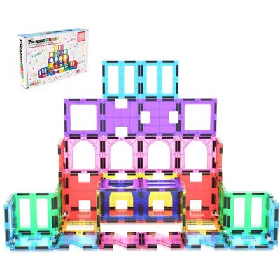PicassoTiles - PICASSO-TILES Magnetic Tiles for Kids – 42PCS STEM Building Set, Educational Construction Toy, Creative Learning Kit PicassoTiles - PICASSO-TILES Magnetic Tiles for Kids – 42PCS STEM Building Set, Educational Construction Toy, Creative Learning Kit