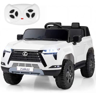 Costway - Ride on Car for Kids, 24V 4WD Licensed LEXUS GX550 Electric Vehicle with Remote - White Costway - Ride on Car for Kids, 24V 4WD Licensed LEXUS GX550 Electric Vehicle with Remote - White